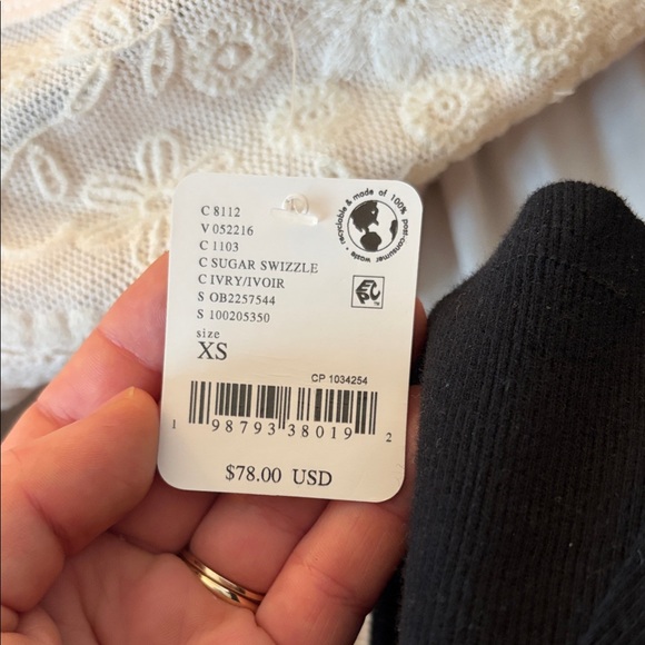 Free People Cream Ruffled Blouse - Picture 2 of 3